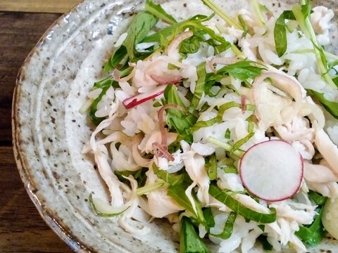 ♪爽やか♡サラダチキンと香味野菜の混ぜ寿司♪